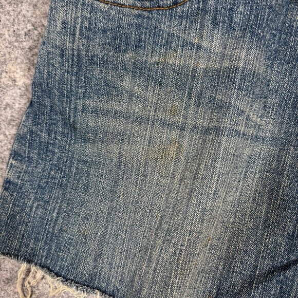 Vintage Y2K Bongo Women's Denim Festival Grunge Micro Mini Skirt Size 7 - Picture 3 of 16